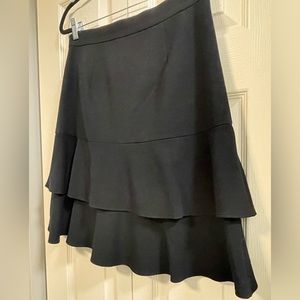 NINE WEST Black Ruffle Hem Skirt